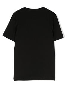 BOSS Kidswear T-shirt met logo-reliëf - Zwart