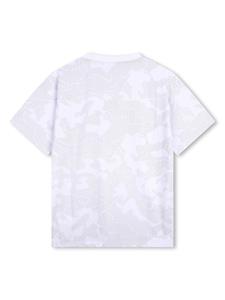 BOSS Kidswear T-shirt met camouflageprint - Wit