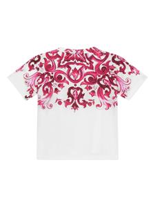 Dolce & Gabbana Kids T-shirt met print - Wit