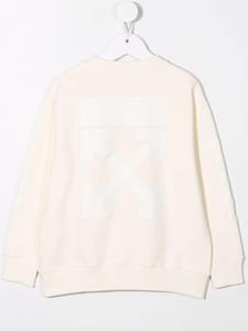 Off-White Kids Sweater met logoprint - Beige