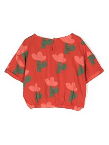 Bobo Choses T-shirt met bloemenprint - Rood