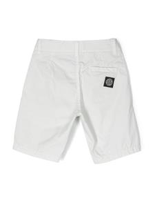 Stone Island Junior Shorts met logopatch - Wit