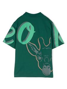 Kenzo Kids T-shirt met grafische print - Groen