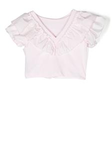 Monnalisa T-shirt met ruches - Roze