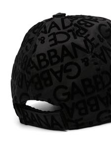 Dolce & Gabbana Kids Honkbalpet met logoprint - Zwart