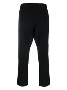 Attachment pleat-detail straight-leg trousers - Zwart