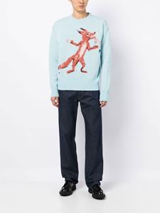 Maison Kitsuné Intarsia trui - Blauw