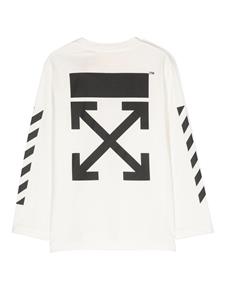 Off-White Kids Sweater met logoprint - Wit