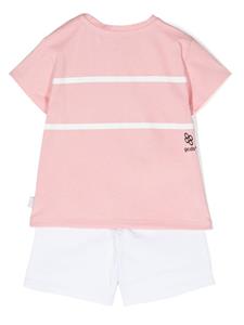 Gcds Kids T-shirt en shorts met logoprint - Roze