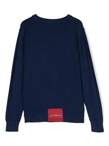John Richmond Junior Sweater met logopatch - Blauw