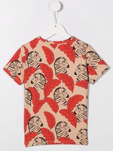 Mini Rodini T-shirt met zebraprint - Beige