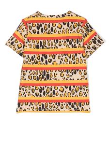 Mini Rodini T-shirt met luipaardprint - Beige
