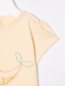 Knot T-shirt met walvisprint - Geel