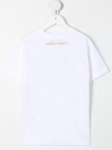 Alberta Ferretti Kids T-shirt met tekst - Wit