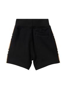 Burberry Kids Geruite shorts - Zwart