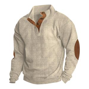 Shezuni (ZO)Lente en herfst Europese maat heren outdoor casual opstaande kraag met lange mouwen trui