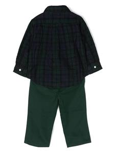 Ralph Lauren Kids Ribfluwelen shirt en broek - Groen
