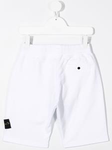 Stone Island Junior Trainingsshorts met logopatch - Wit