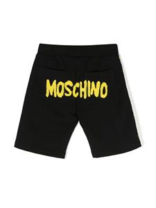 Moschino Kids Shorts met logoprint - Zwart