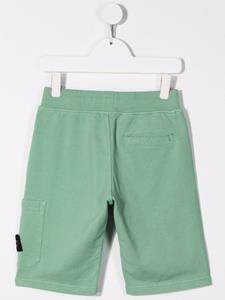 Stone Island Junior Shorts met logopatch - Groen