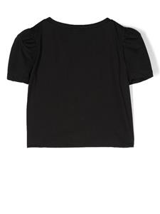 Monnalisa T-shirt met pailletten - Zwart