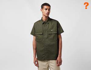 Nike Life Woven Military Short-Sleeve Shirt, Green