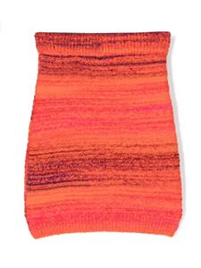 MSGM Kids logo-embroidered drawstring-waistband skirt - Oranje