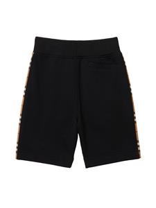 Burberry Kids Geruite shorts - Zwart