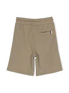 BOSS Kidswear Shorts met logopatch - Groen