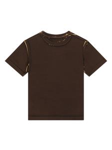 Dolce & Gabbana Kids T-shirt met logoprint - Bruin