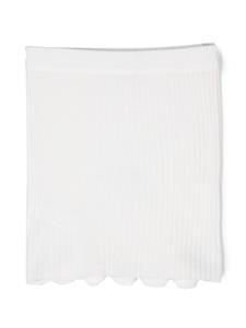 Miss Blumarine appliqué-detail ribbed-knit skirt - Wit