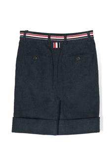 Thom Browne Kids Ribfluwelen rok - Blauw