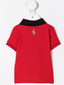 Ferrari Kids Poloshirt met logoprint - Rood