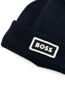BOSS Kidswear Muts met logoprint - Blauw