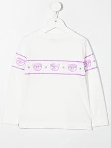 Chiara Ferragni Kids T-shirt met lange mouwen - 0001 WHITE