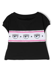 Chiara Ferragni Kids T-shirt met logoprint - Zwart