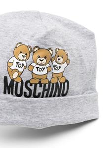 Moschino Kids Muts met logoprint - Grijs
