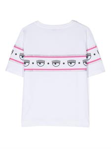 Chiara Ferragni Kids T-shirt met logoprint - Wit