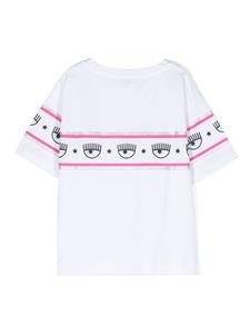 Chiara Ferragni Kids T-shirt met logoprint - Wit