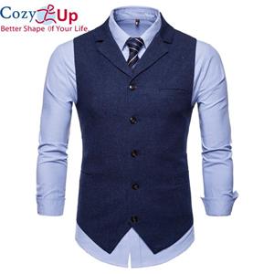 Cozy Up New Men's Plain Color Single Breasted Lapel Jacket Jacket Clip Spring and Autumn Casual Vest