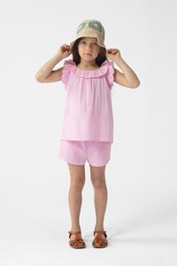 Sissy-Boy Lichtroze Mousseline Top Met Ruffles