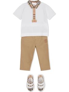 Burberry Kids Poloshirt met korte mouwen - Wit