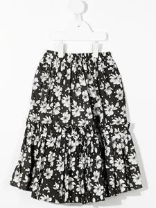 Little Bambah Midi-rok met bloemenprint - Zwart