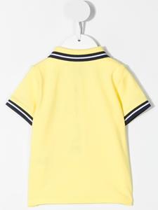 BOSS Kidswear Poloshirt met gestreepte afwerking - Geel