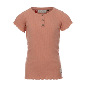 Looxs Revolution T-shirt slub rib jersey koraal voor meisjes in de kleur