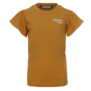 Looxs Revolution T-shirt yellow krinkel look voor meisjes in de kleur
