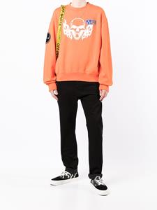 Heron Preston Sweater met doodskopprint - Oranje