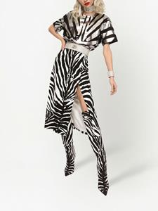 Dolce & Gabbana Rok met zebraprint - Zwart