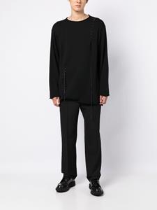 Yohji Yamamoto Sweater met gevlochten detail - Zwart