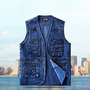 JunChengMY Men's Denim Vest 2023 Summer and Autumn Sleeveless Men's Vest Jacket Designer Vest Men's Clothing